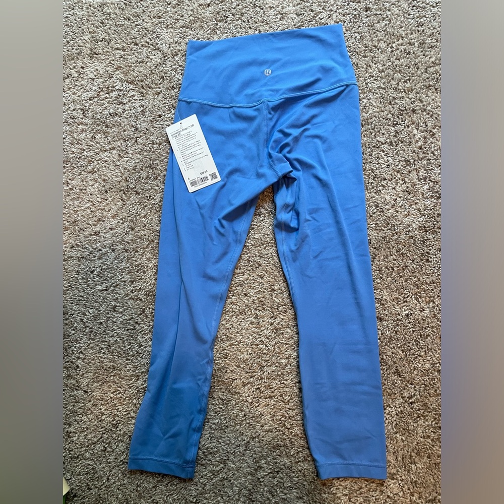 NWT! lululemon align size 6 crop 23”. Color is blue Nile